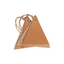 Jute driehoek labels